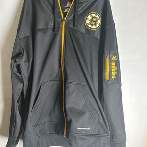 Majestic Black and Gold Boston Bruins Lightweight Full-Zip Jacket